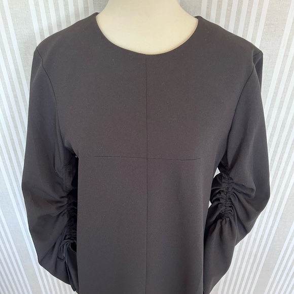NWT Tibi Sculpted Sleeve Shift Dress in Black Women’s Size 12 $425 Retail - Picture 8 of 12